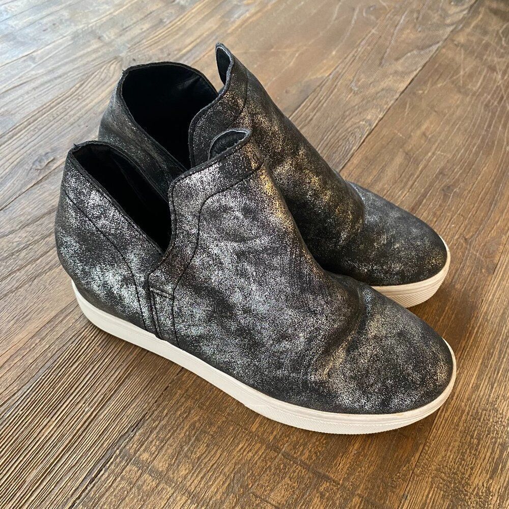 Boutique By Corkys Jersey Metallic Black High Top Casual Sneakers 7M